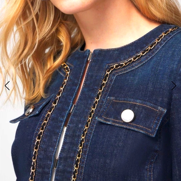 WHBM Stylist Denim Chain Jacket from White House Black Market - Picture 2 of 12